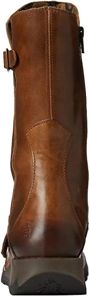 Fly london Mes 2 Camel Leather Botas Mid Calf para mujer