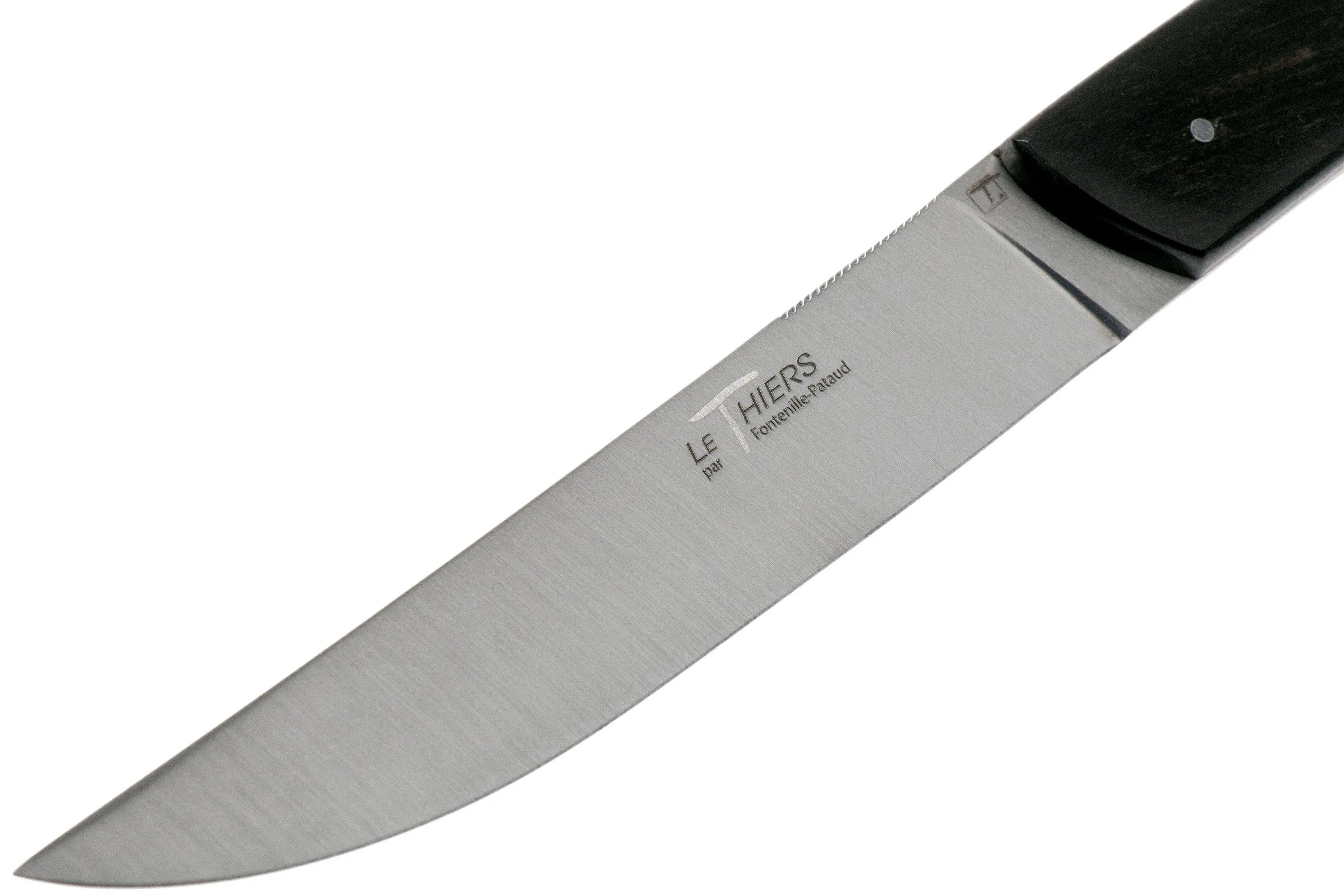 Fontenille Pataud Le Thiers juego de cuchillos para carne madera de ébano, TR2TE 2 unidades