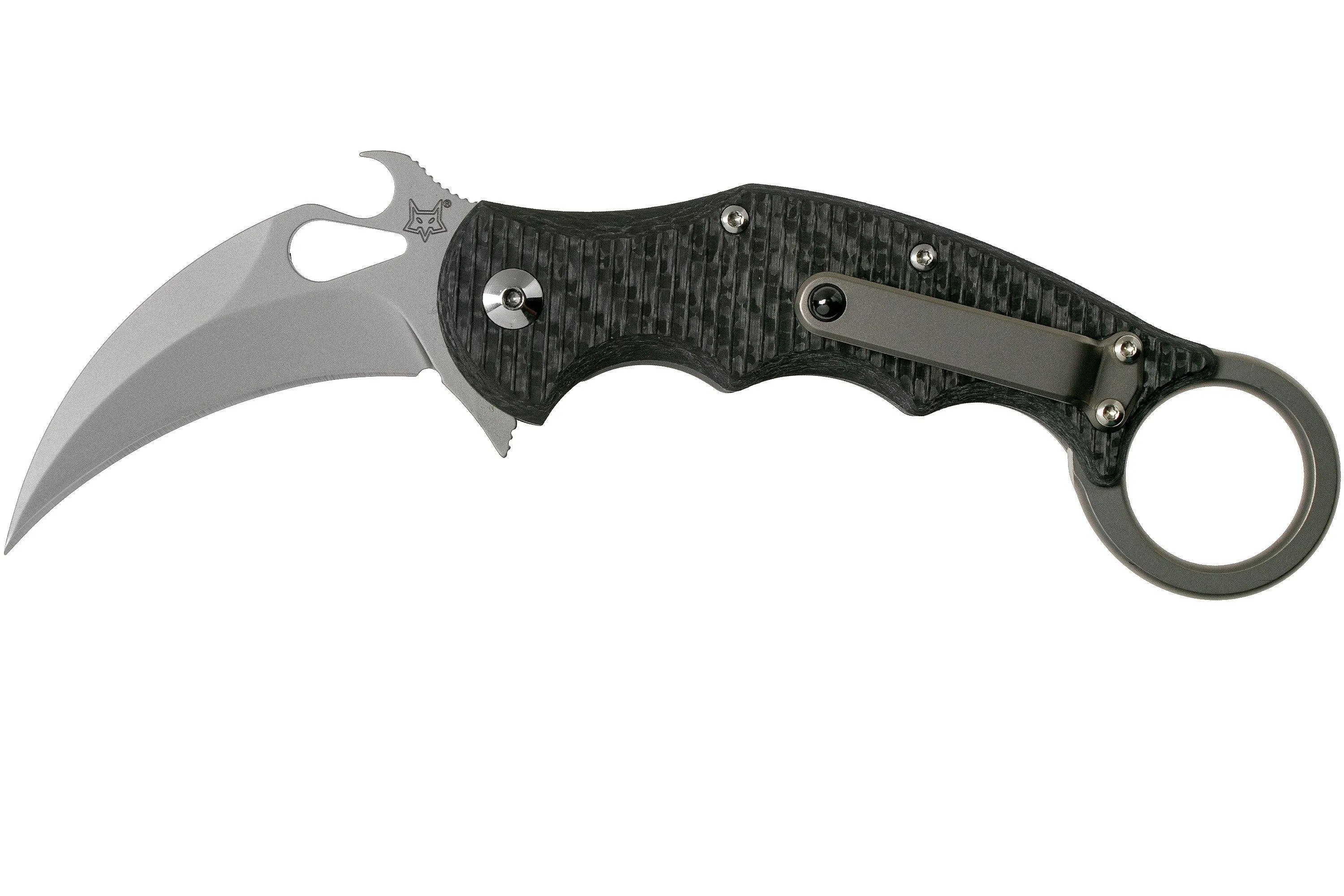 FOX KARAMBIT TITANIUM FRAMELOCK BEAD BLASTED FX599TICS, CUCHILLO KARAMBIT