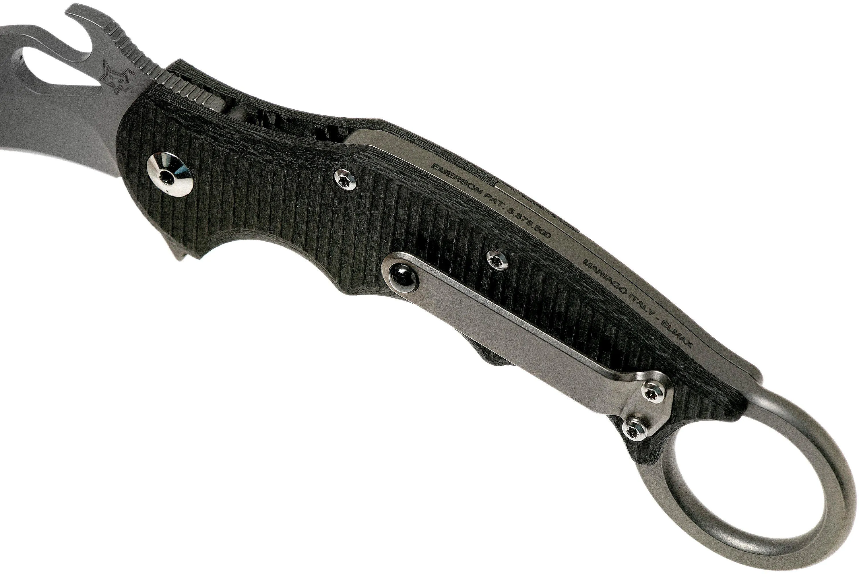 FOX KARAMBIT TITANIUM FRAMELOCK BEAD BLASTED FX599TICS, CUCHILLO KARAMBIT
