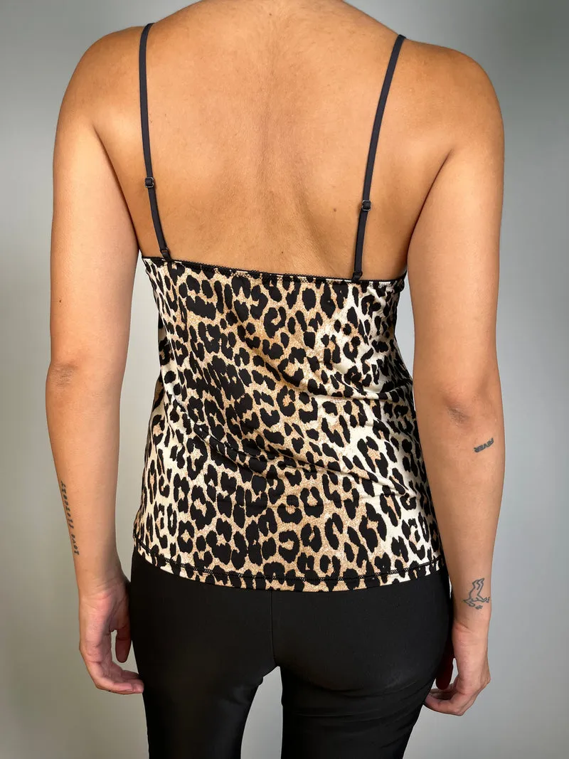 GANNI Polera Animal Print