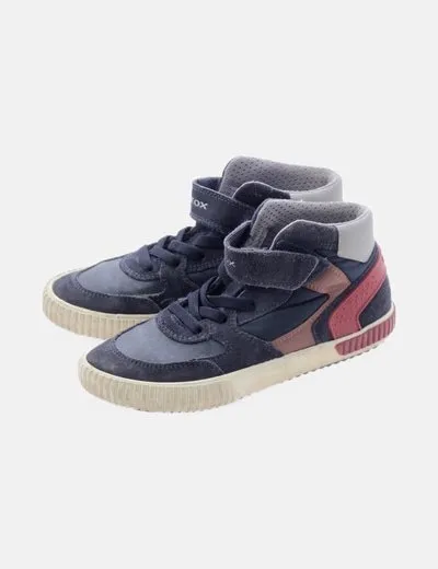 Geox Zapatilla azul marino velcro