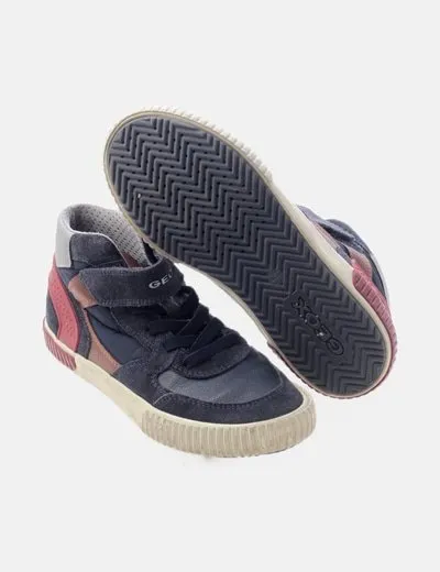 Geox Zapatilla azul marino velcro