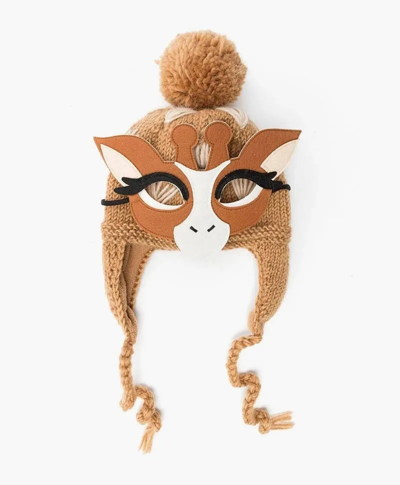 Gorro Artesanal Jirafa Caramelo Lana Merino