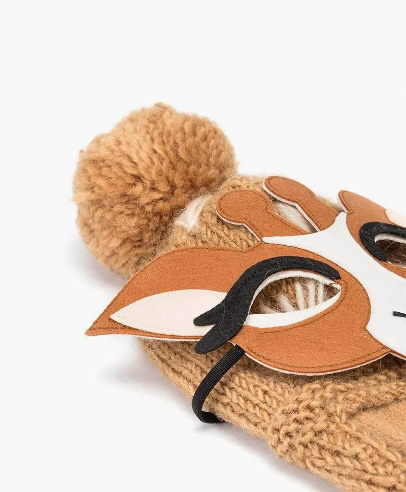 Gorro Artesanal Jirafa Caramelo Lana Merino
