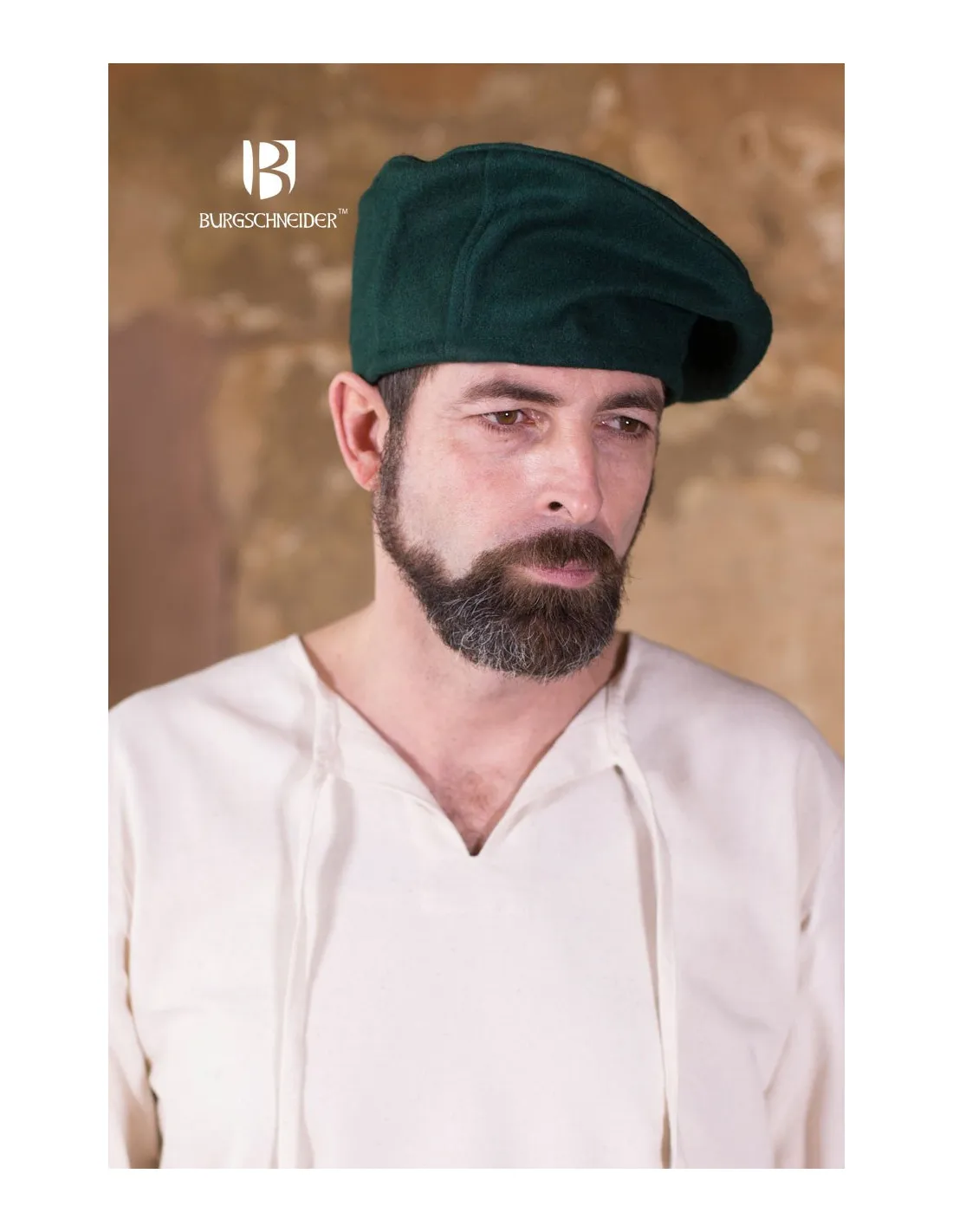 Gorro renacentista Harald, verde