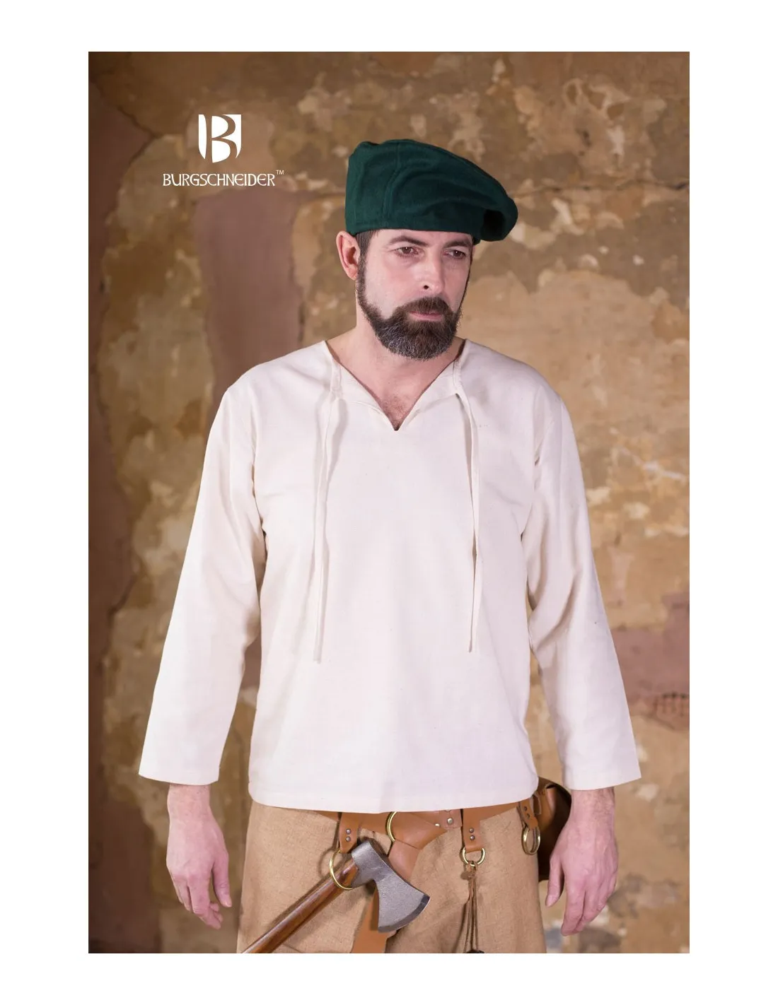 Gorro renacentista Harald, verde