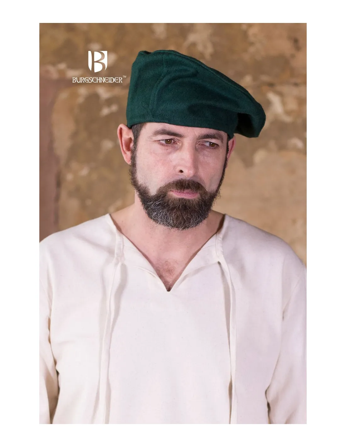 Gorro renacentista Harald, verde