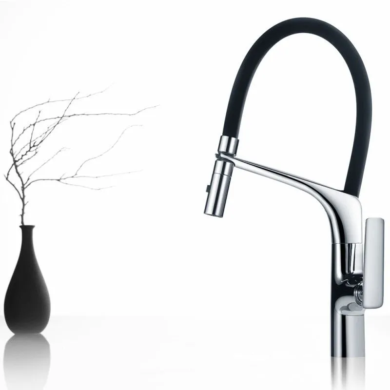 Grifería Monomando Negro Fregadero Extraíble Cocina Serie Lanzarote IMEX