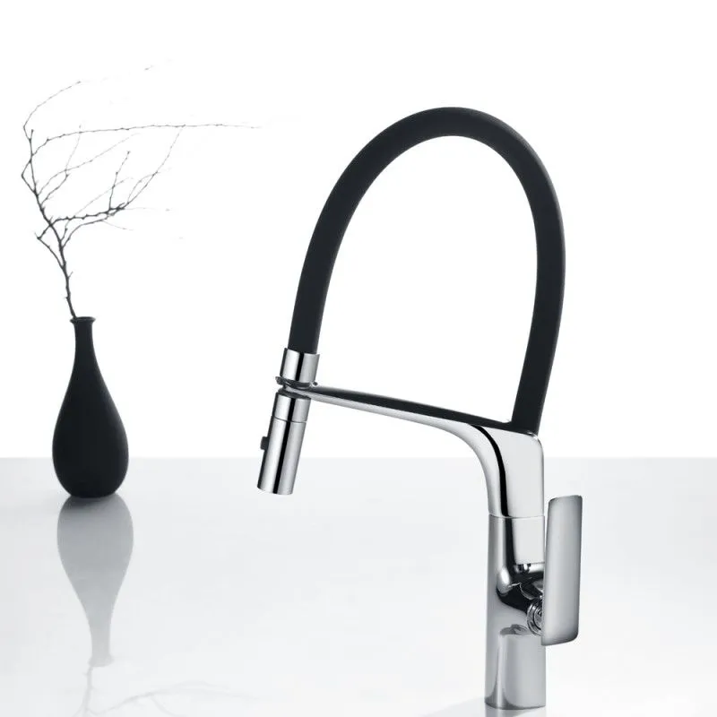 Grifería Monomando Negro Fregadero Extraíble Cocina Serie Lanzarote IMEX