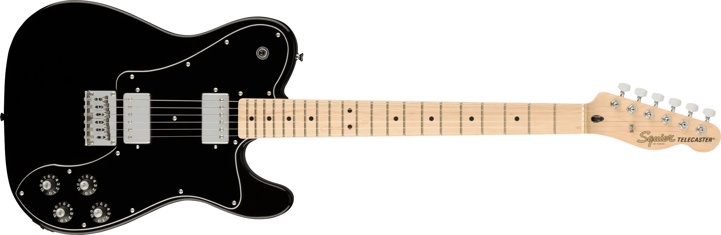 Guitarra Electrica Fender Squier Affinity Series™ Telecaster® Deluxe, diapasón de arce, golpeador negro, negro 0378253506 