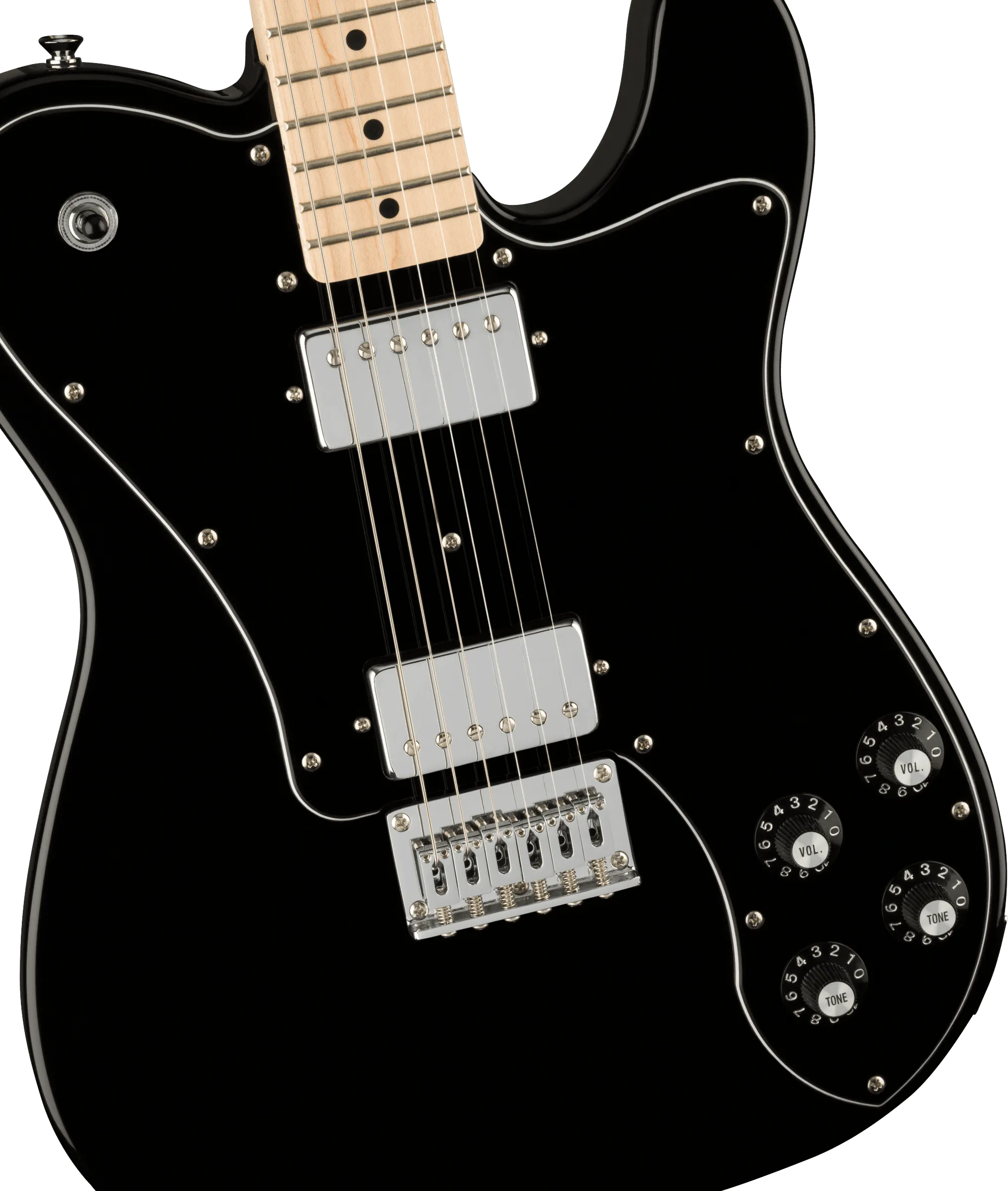 Guitarra Electrica Fender Squier Affinity Series™ Telecaster® Deluxe, diapasón de arce, golpeador negro, negro 0378253506 