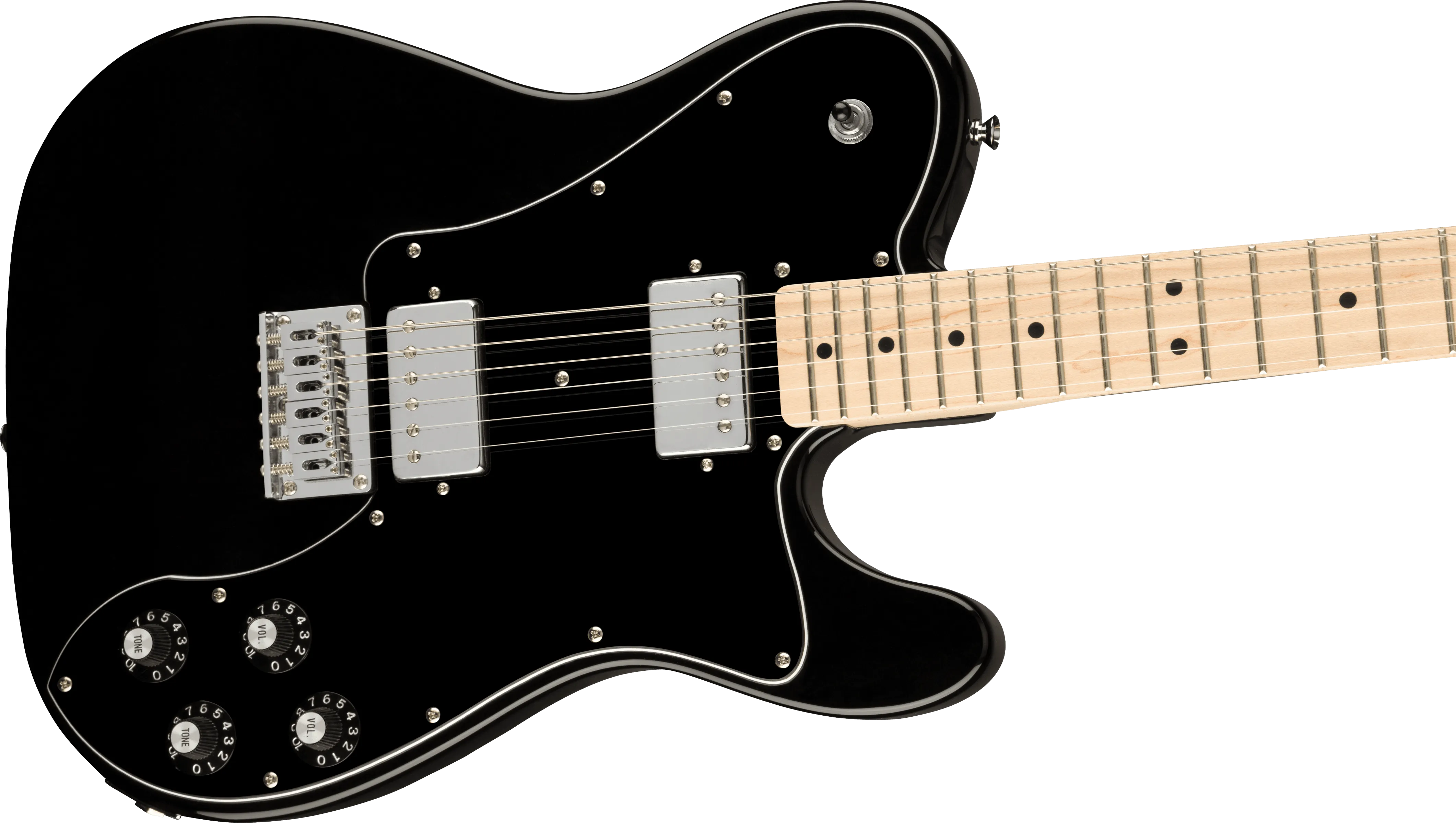 Guitarra Electrica Fender Squier Affinity Series™ Telecaster® Deluxe, diapasón de arce, golpeador negro, negro 0378253506 