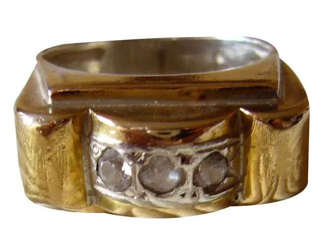 inconnue Anillo tanque de dos tonos. Plata 