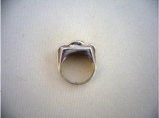 inconnue Anillo tanque de dos tonos. Plata 