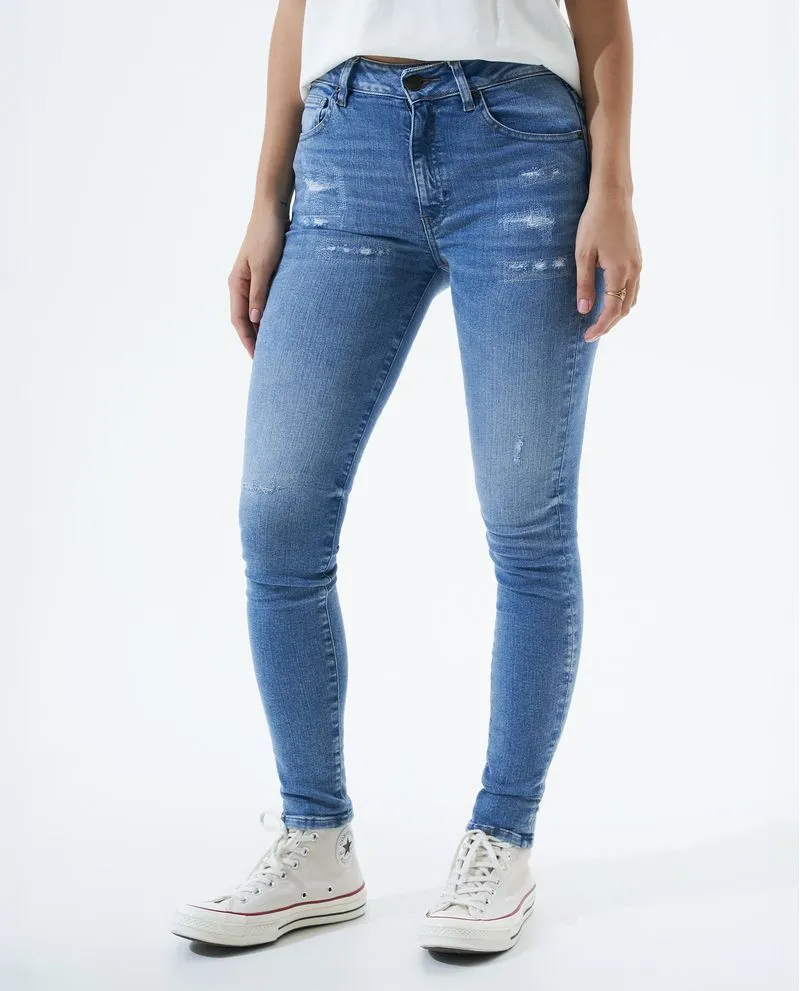 Jean Jegging fit cinco bolsillos para mujer