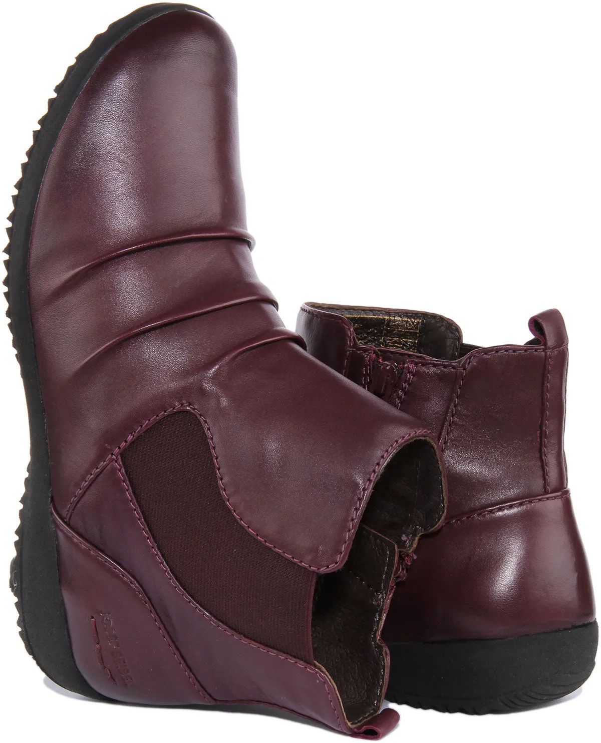 Josef Seibel Naly 60 Bota Chelsea de piel suave para mujer en negro