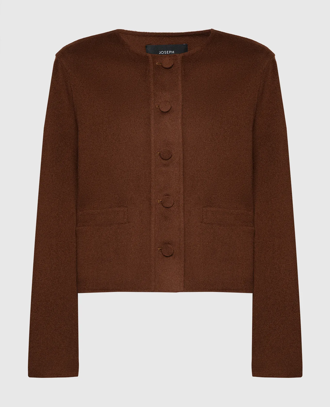 JOSEPH Brown wool and silk jacket