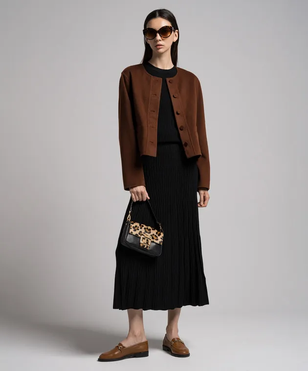 JOSEPH Brown wool and silk jacket