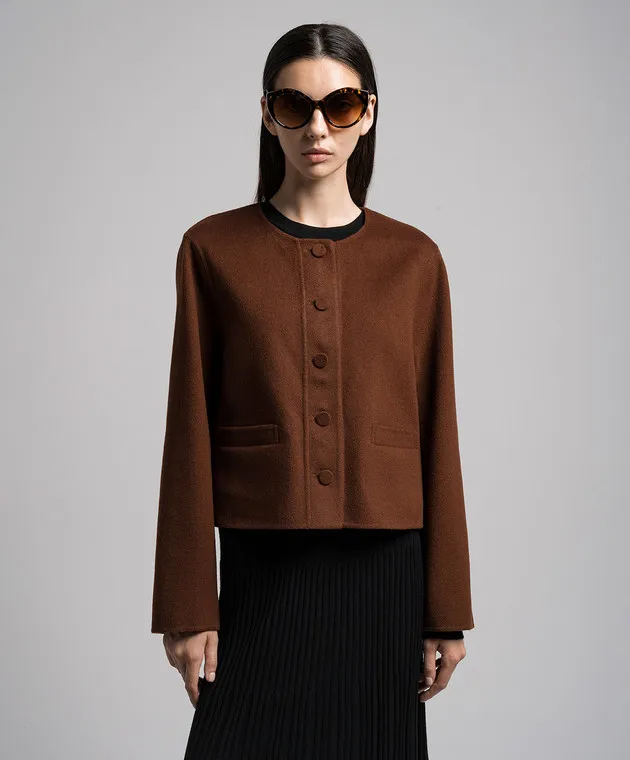 JOSEPH Brown wool and silk jacket