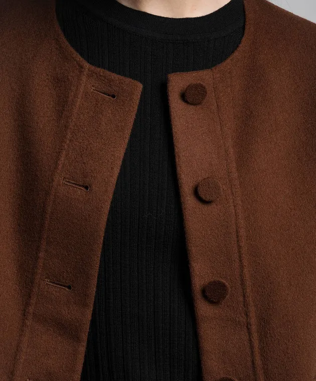 JOSEPH Brown wool and silk jacket