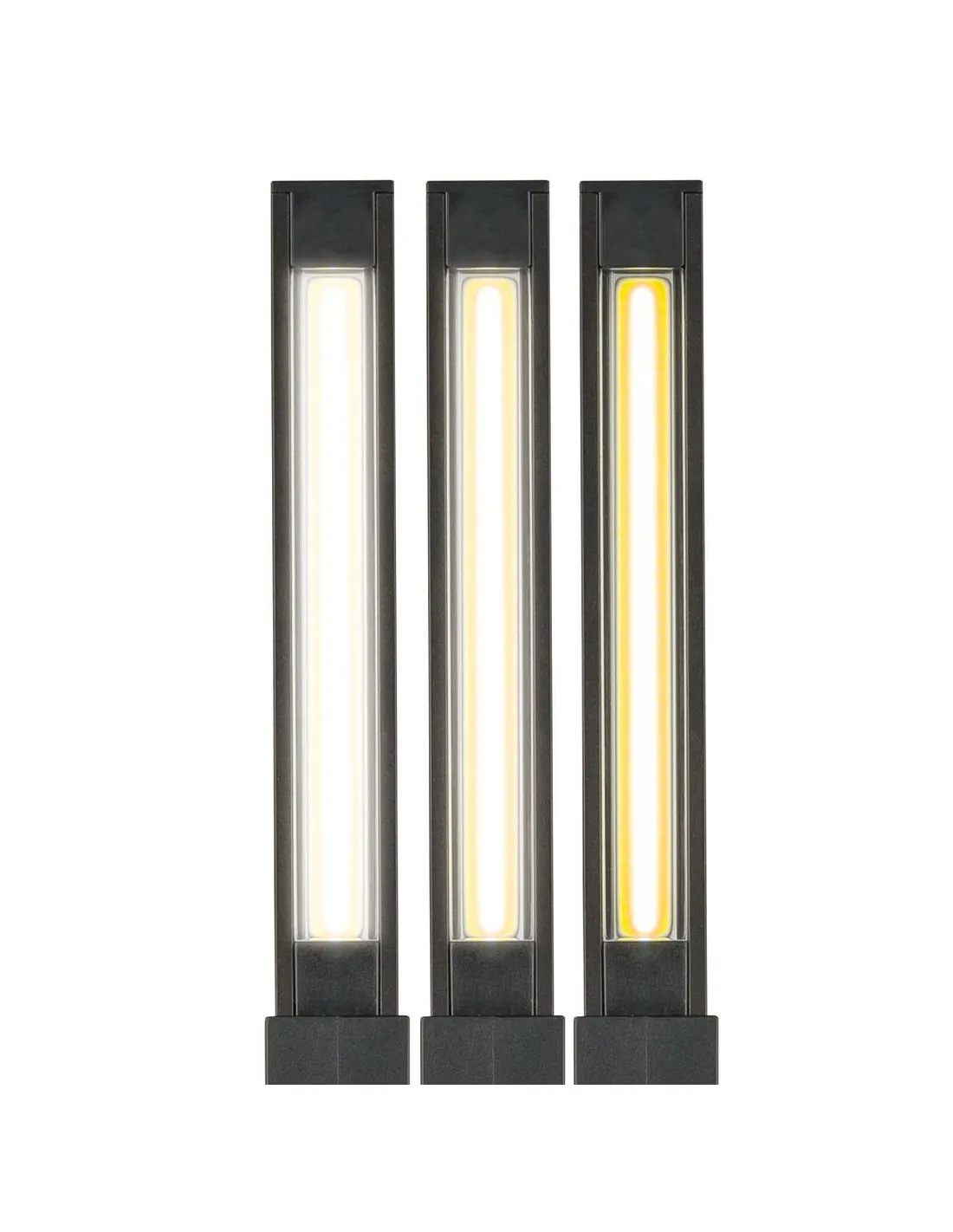 Juego de 2 Linternas de Taller LED recargable USB EXTRALARGA 40CM con rotación 360°  Iman y Regulador de luz | 1500 mAh, 600 Lm