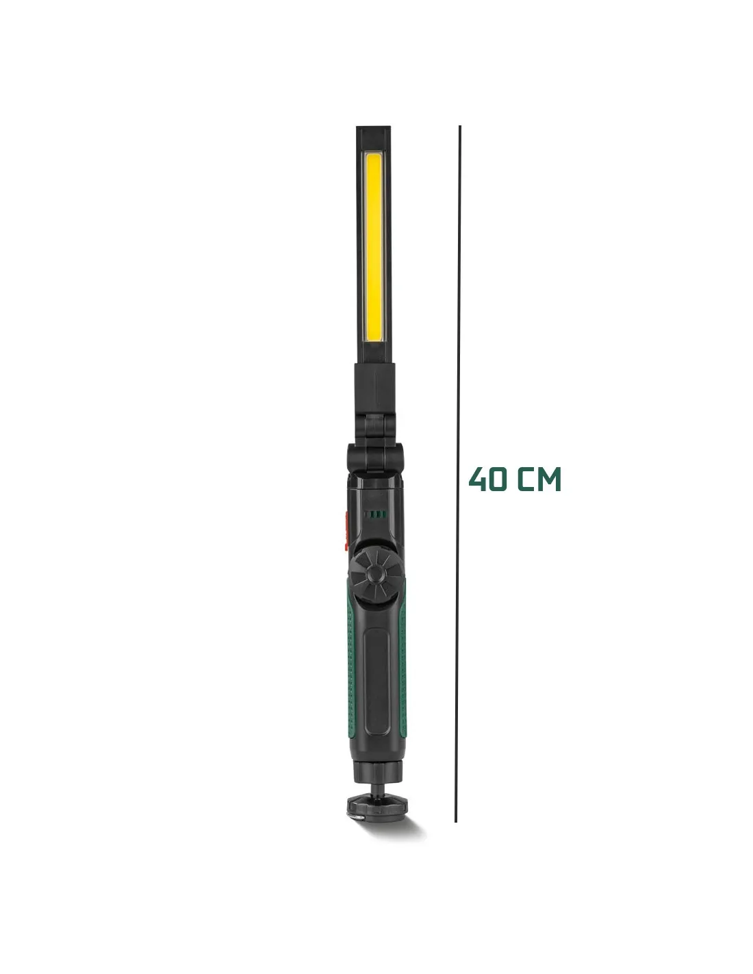 Juego de 2 Linternas de Taller LED recargable USB EXTRALARGA 40CM con rotación 360°  Iman y Regulador de luz | 1500 mAh, 600 Lm