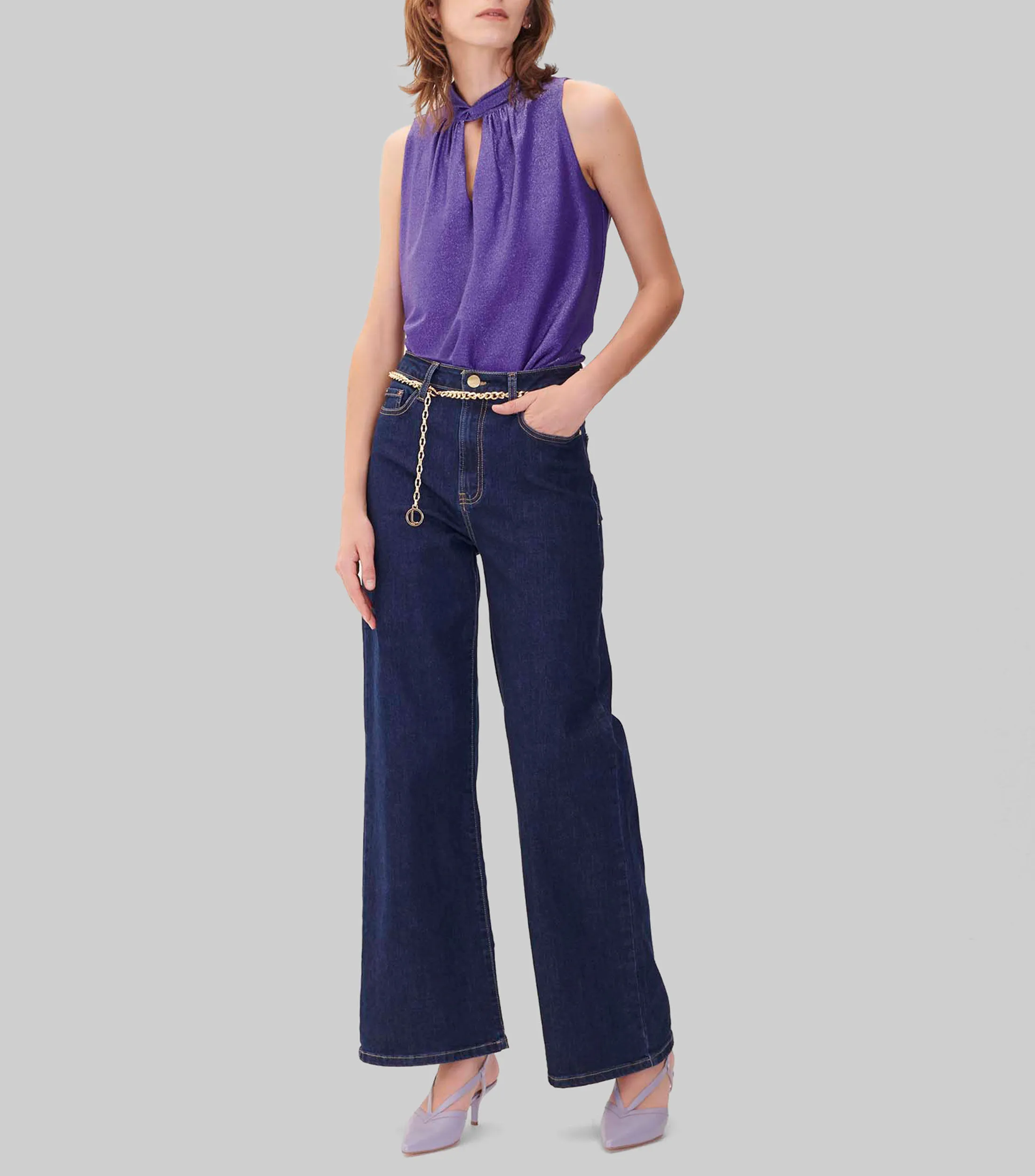Julio Blusa De Punto Abertura En Escote Mujer