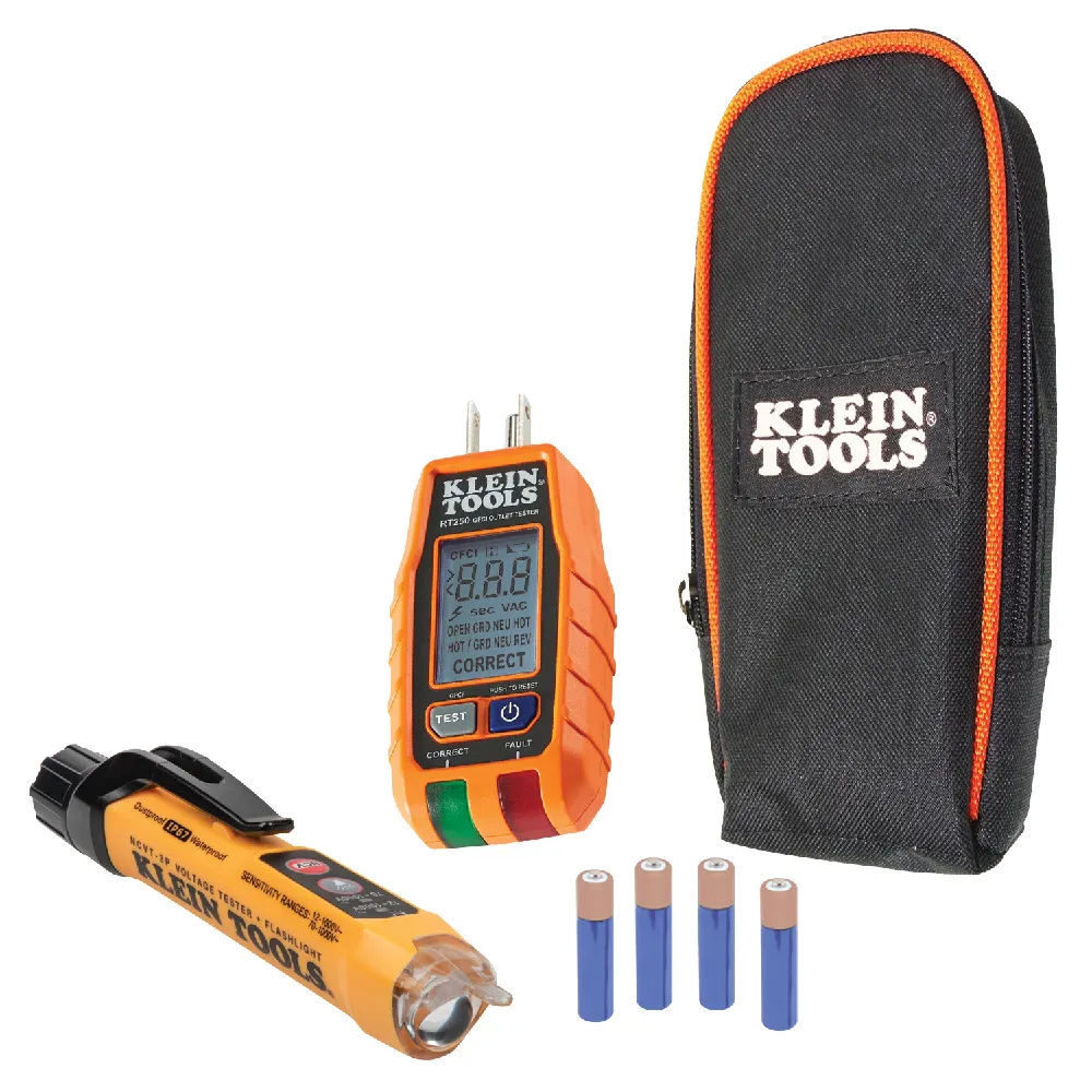 Kit de prueba eléctrica de calidad superior NCVT de Rango dual y probador de receptáculo GFCI