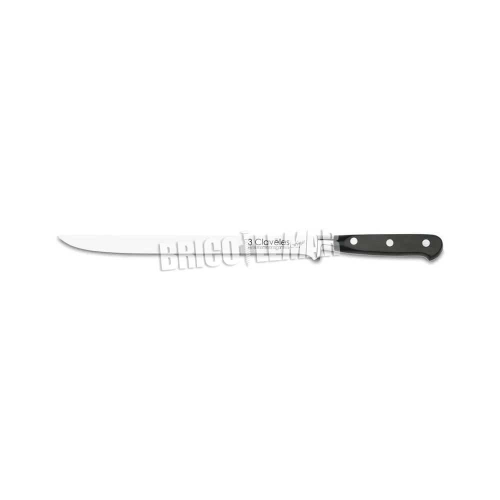 Kit Jamonero Kabra Inox Profesional + Cuchillos Forge + Pinza + Chaira + Delantal Bricolemar