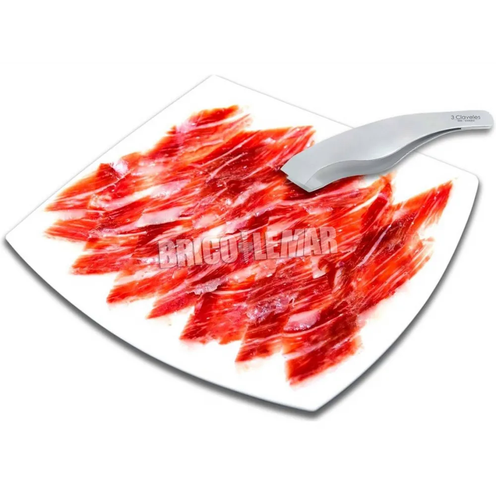 Kit Jamonero Kabra Inox Profesional + Cuchillos Forge + Pinza + Chaira + Delantal Bricolemar