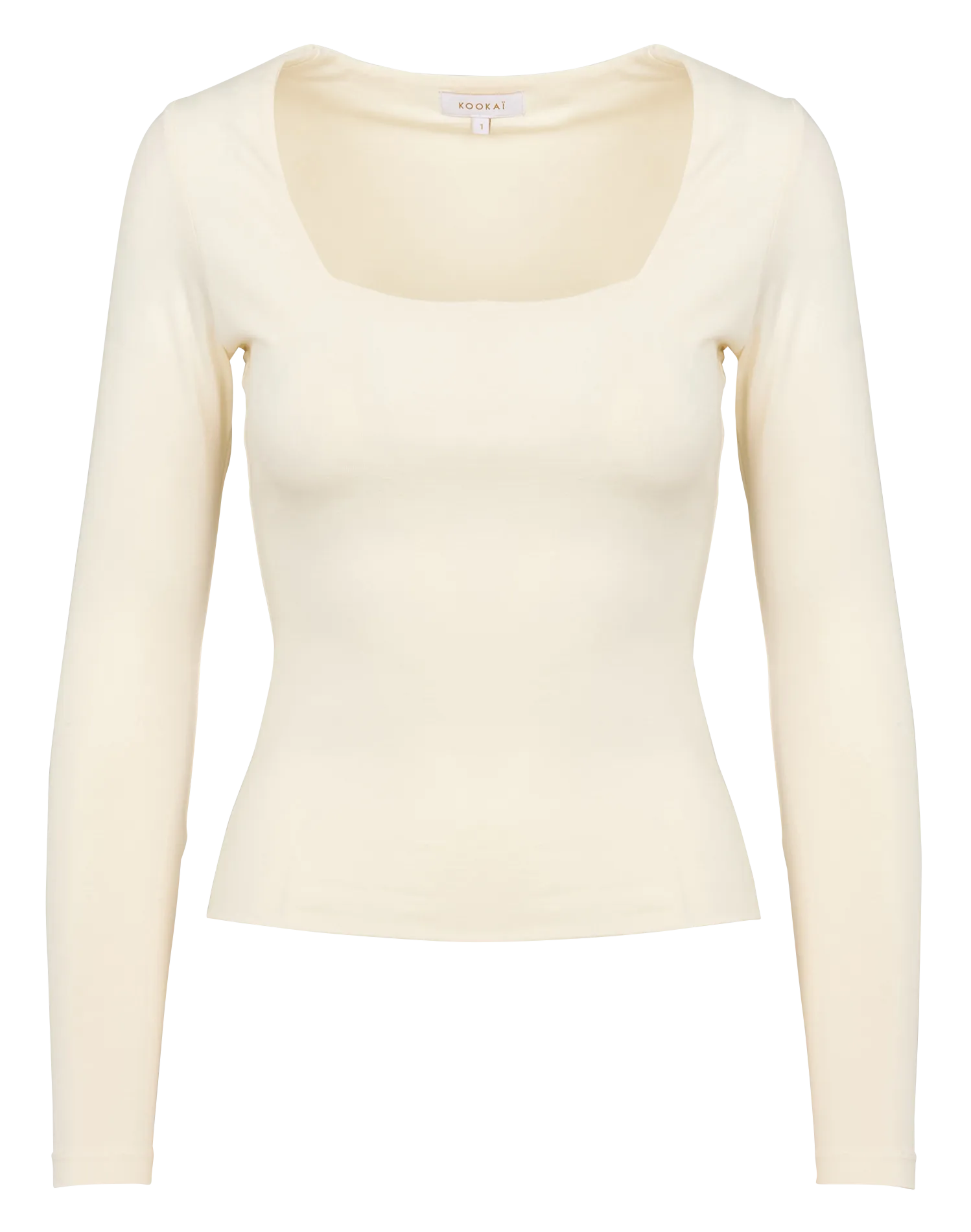 KOOKAI CLEMENTINE  TOP DE MEZCLA DE ALGODóN CON CUELLO CUADRADO EN BLANCO