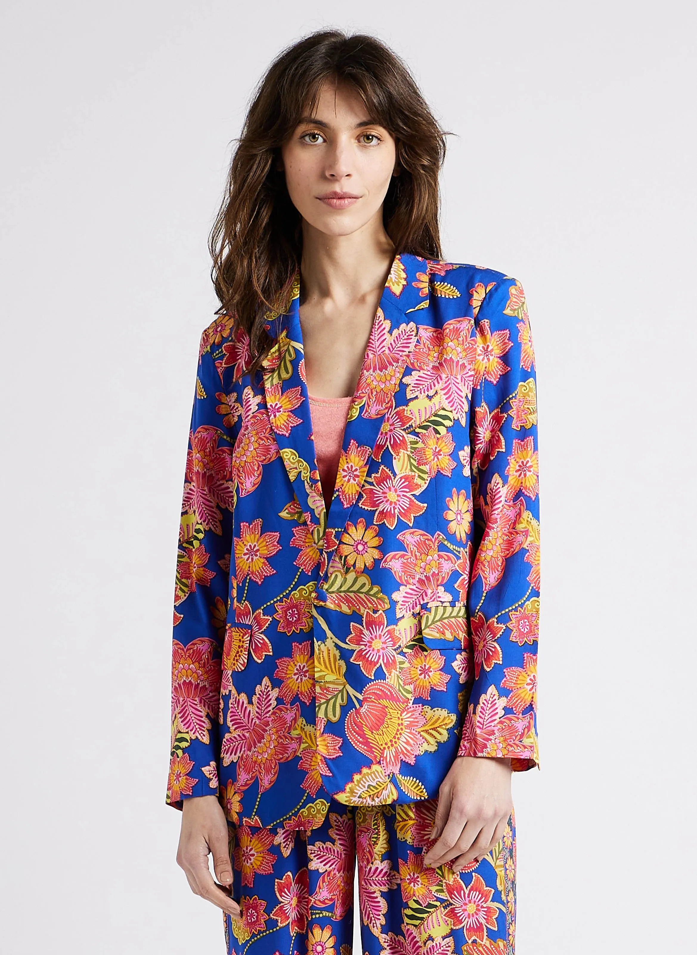 LA PETITE ETOILE VILDAN  CHAQUETA SASTRE ESTAMPADA EN AZUL