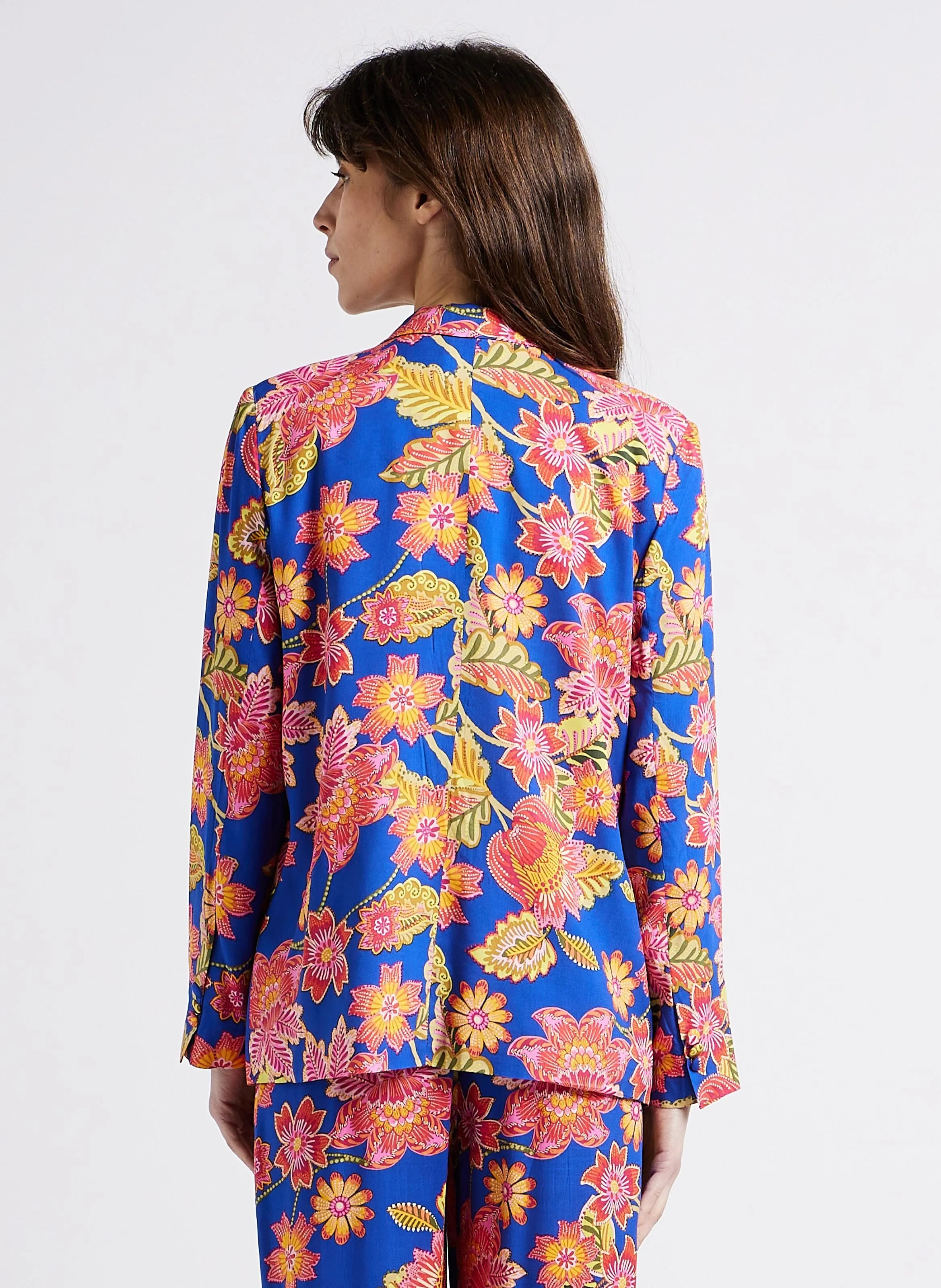 LA PETITE ETOILE VILDAN  CHAQUETA SASTRE ESTAMPADA EN AZUL