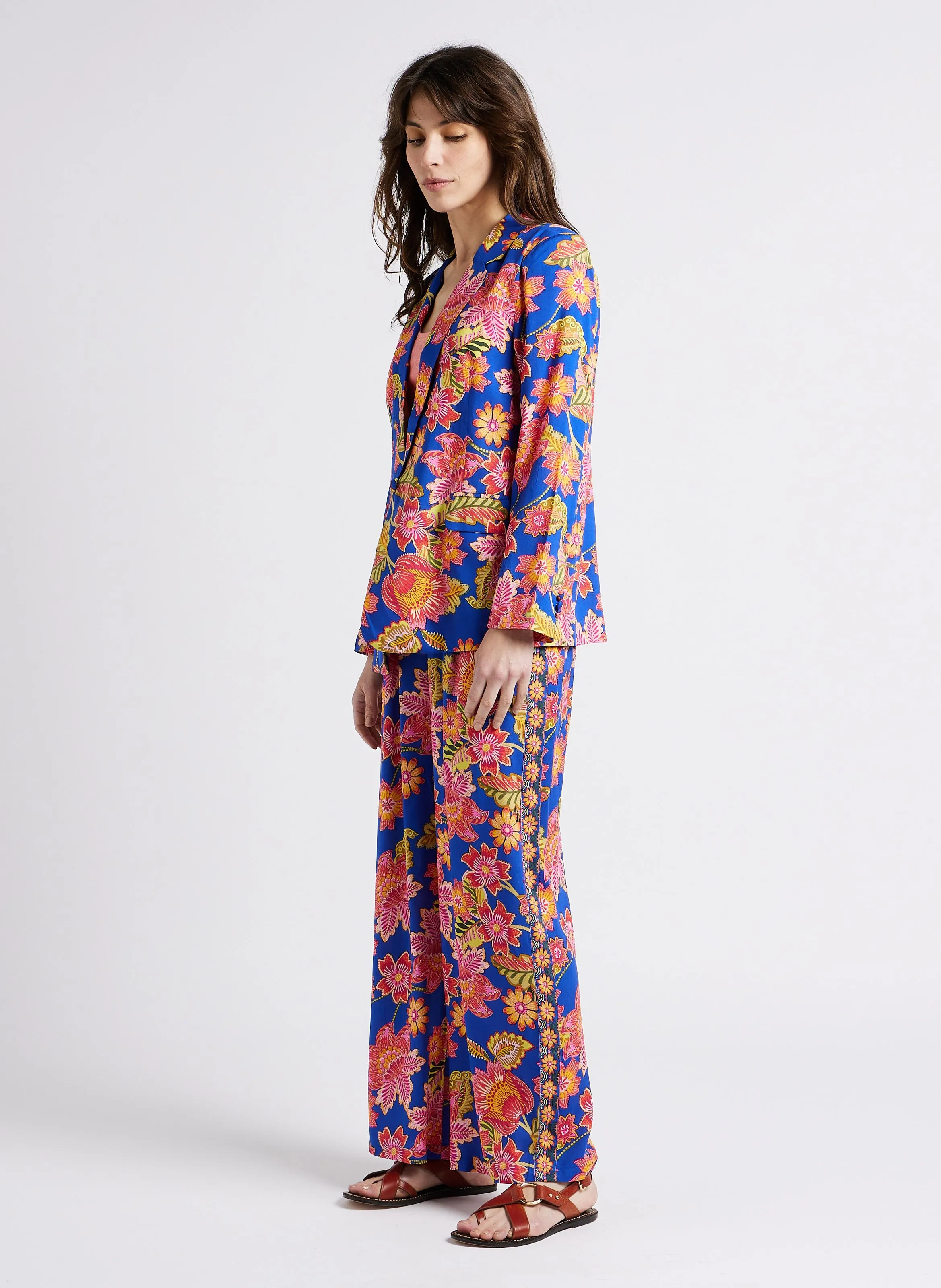 LA PETITE ETOILE VILDAN  CHAQUETA SASTRE ESTAMPADA EN AZUL