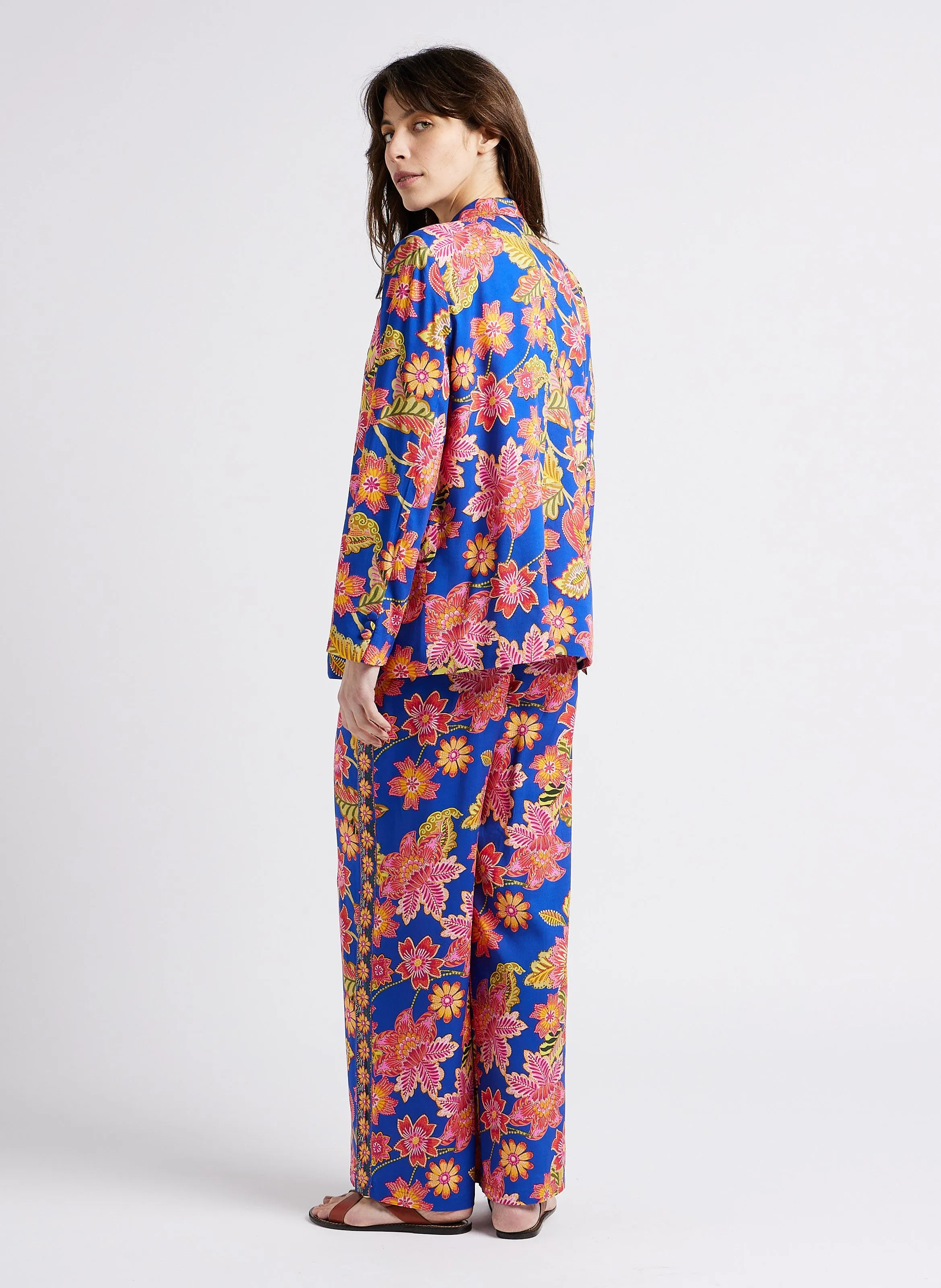 LA PETITE ETOILE VILDAN  CHAQUETA SASTRE ESTAMPADA EN AZUL