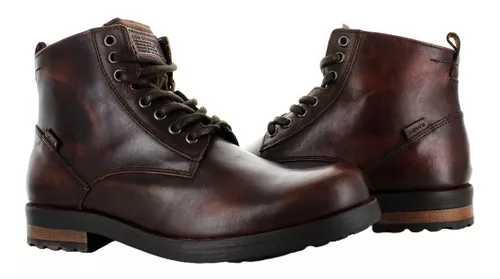 Levis Bota Militar Piel Cafe Para Hombre 80231