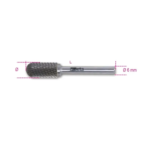 Lima rotativa de metal duro, corte cruzado HM4