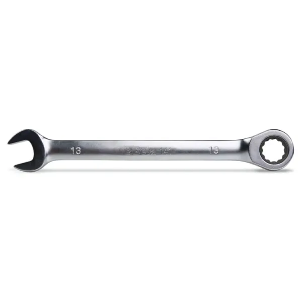 Llave combinada recta con carraca, cromada