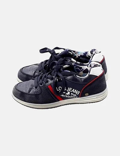 Lois Zapatilla azul marino combinado