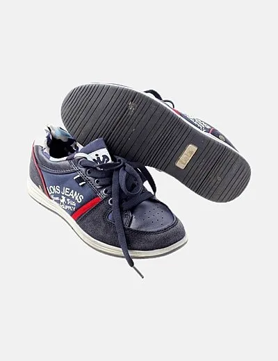 Lois Zapatilla azul marino combinado