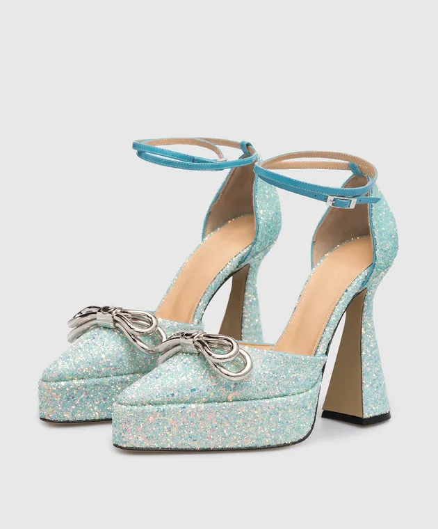 Mach&Mach Blue shoes with glitter