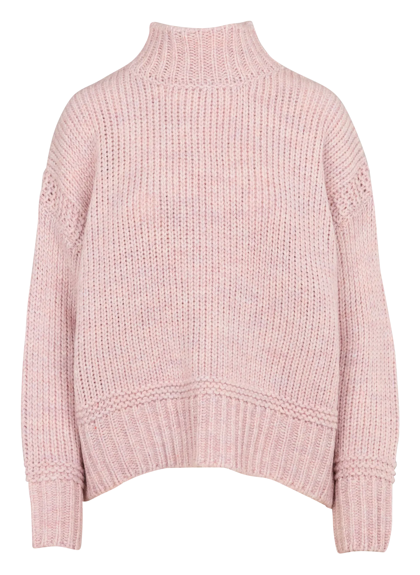 MAISON 123 CASSIDY  JERSEY OVERSIZE DE MEZCLA DE LANA CON CUELLO REDONDO EN VIOLETA