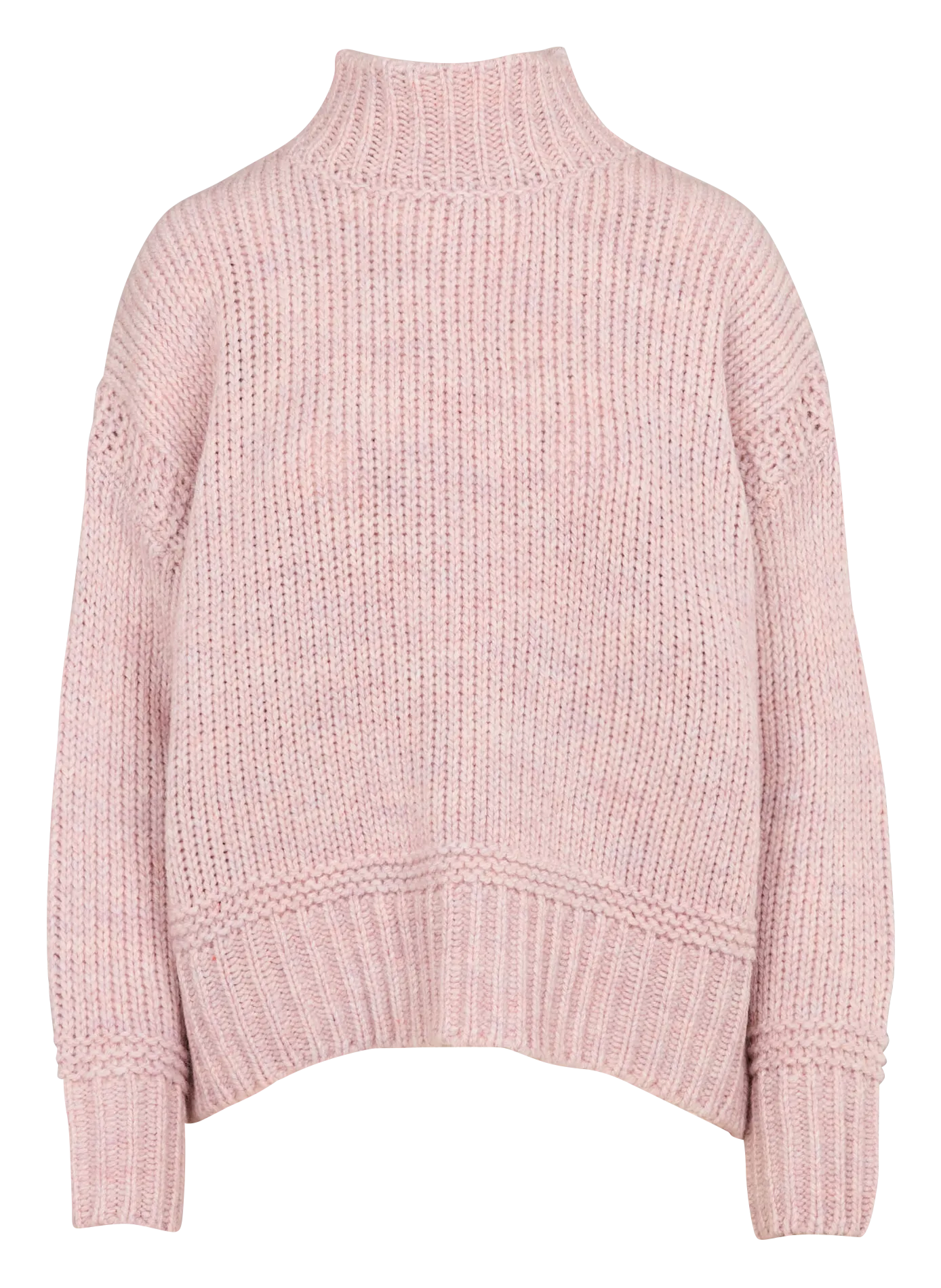 MAISON 123 CASSIDY  JERSEY OVERSIZE DE MEZCLA DE LANA CON CUELLO REDONDO EN VIOLETA