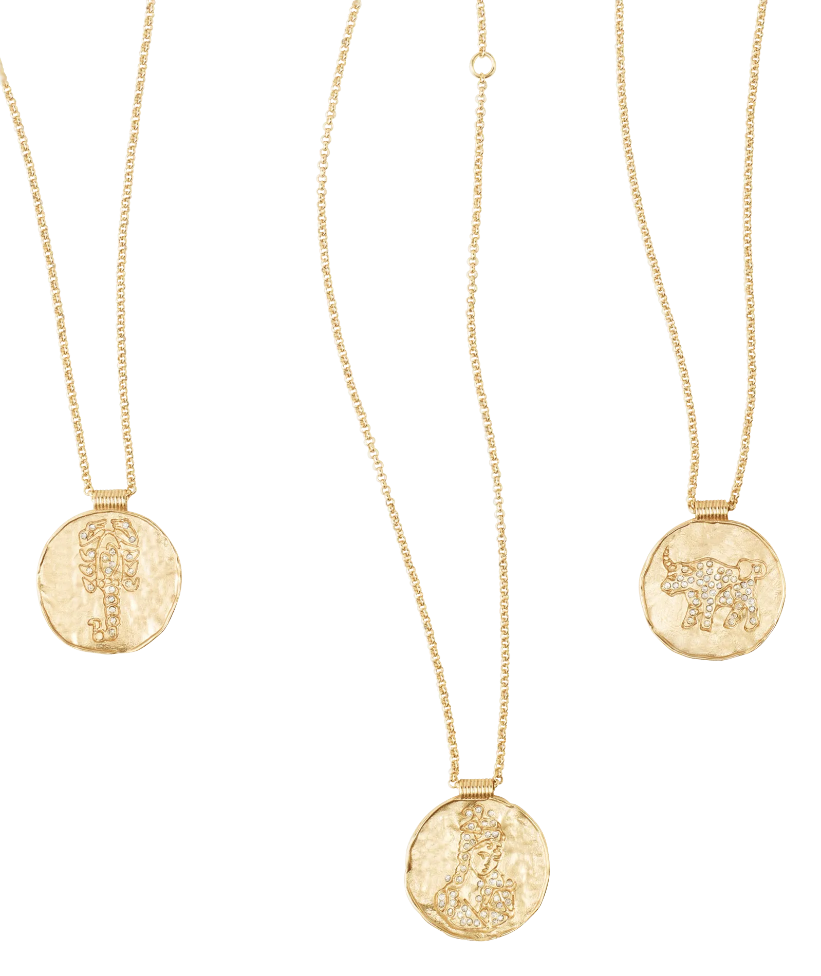 MAJE Collar con medallón de signo astrológico en dorado