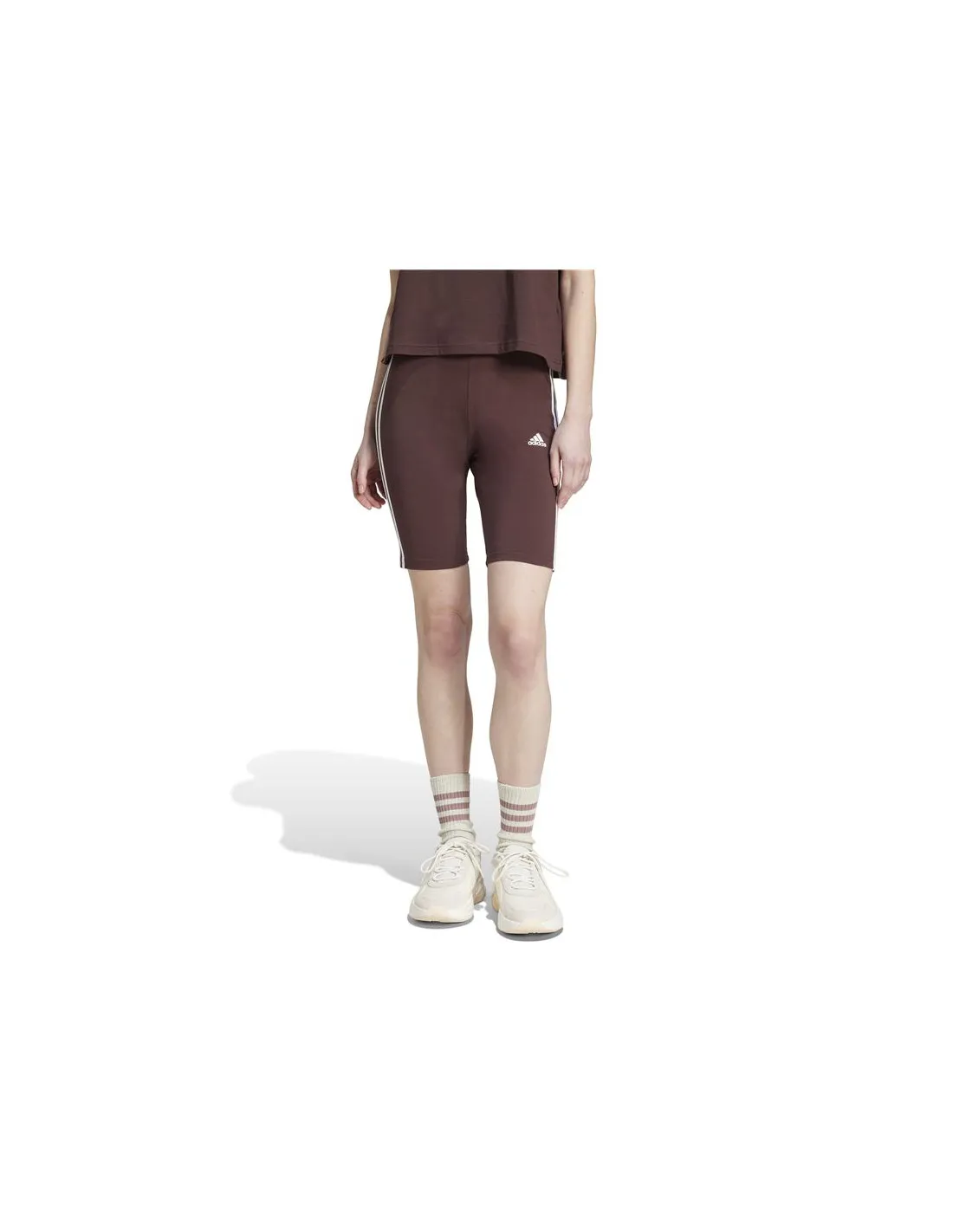Mallas adidas Essentials 3 Bandas Bike Mujer Marrón