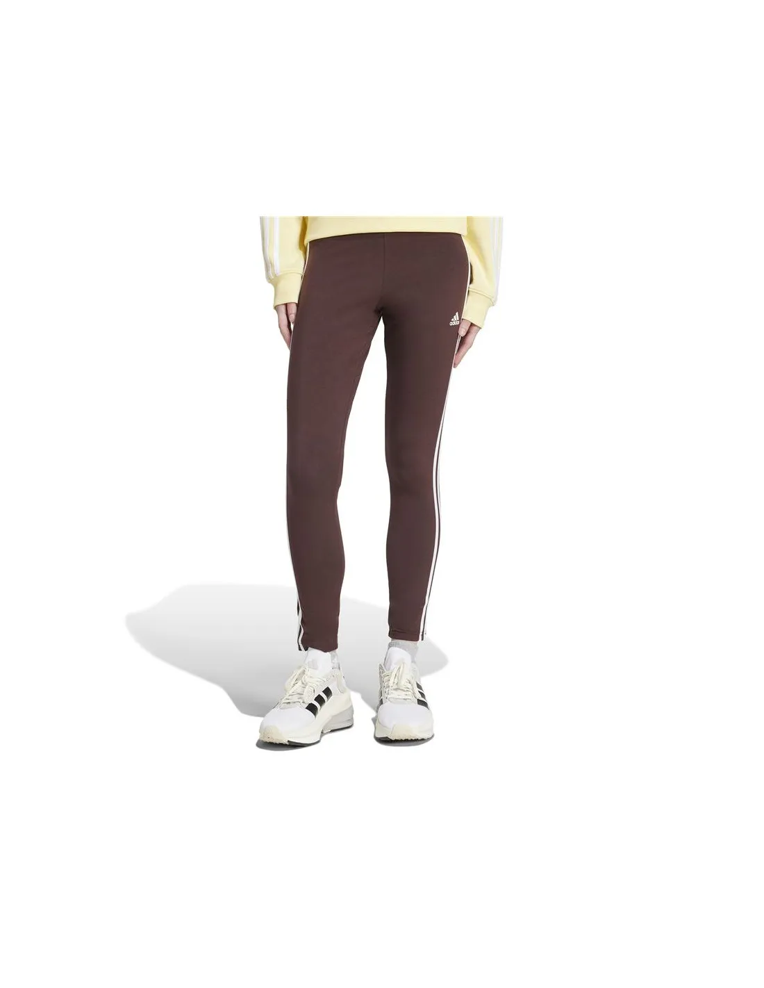 Mallas adidas Essentials 3 Bandas High Waisted Single Mujer Marrón