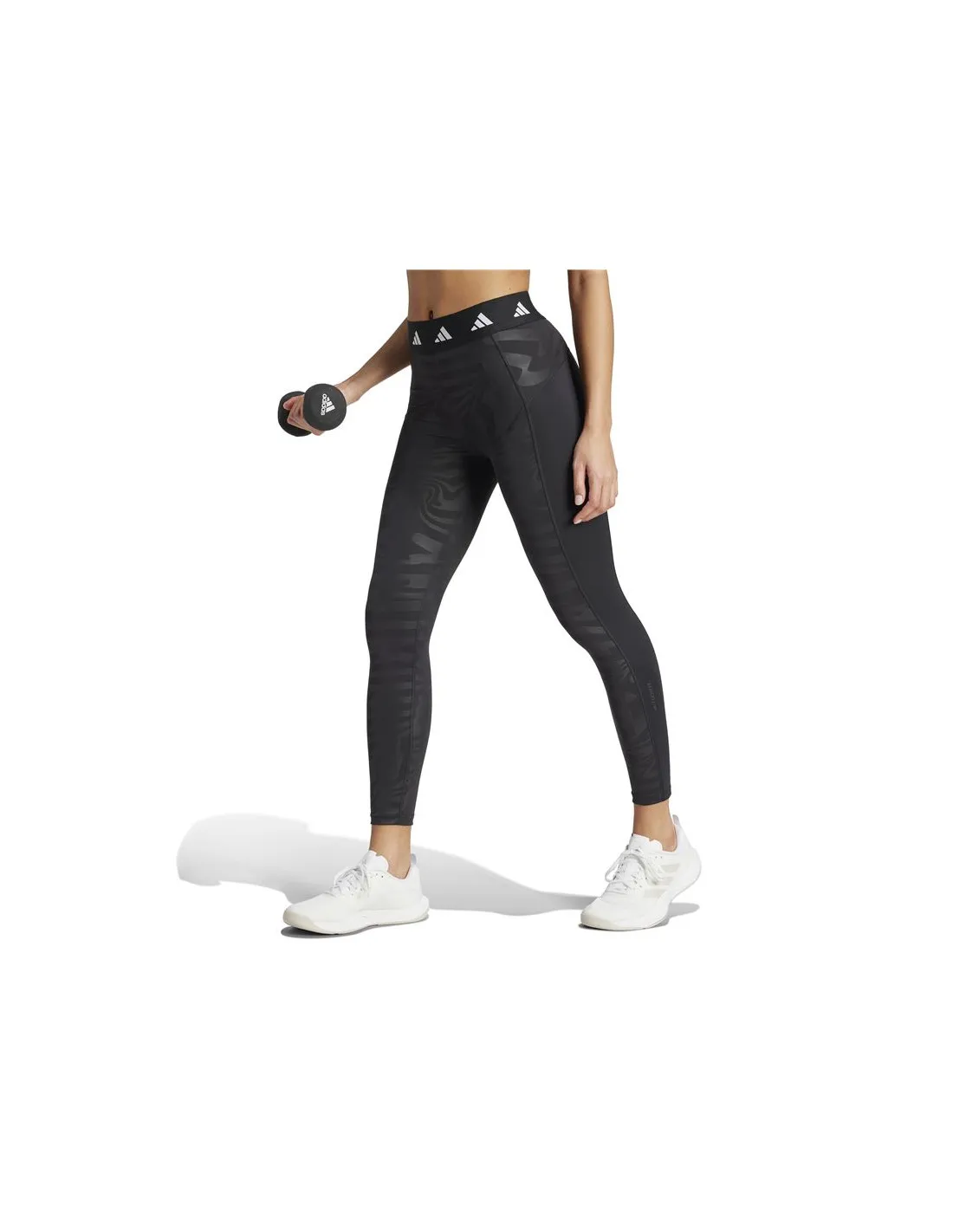 Mallas de Fitness adidas Essentials Techfit Print 7/8 Mujer Negro