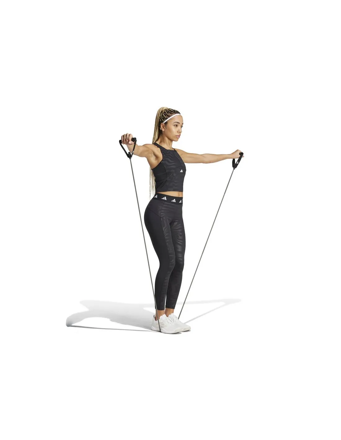 Mallas de Fitness adidas Essentials Techfit Print 7/8 Mujer Negro