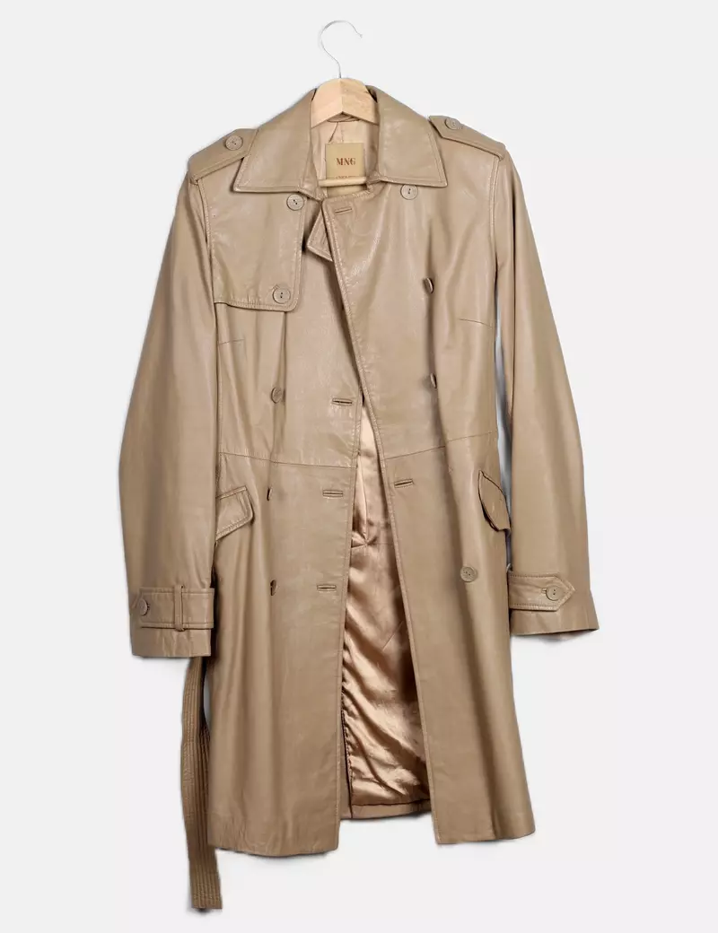 Mango Gabardina Piel